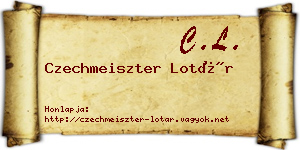 Czechmeiszter Lotár névjegykártya